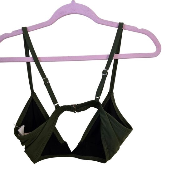 Sea Angel Army Green High Cut High Waist V Neck Bikini Size S - Picture 4 of 8